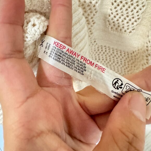 ☀️ ANTHROPOLOGIE DAILY PRACTICE Half Zip Oversized Pullover Sweater Cream Medium - Picture 9 of 10